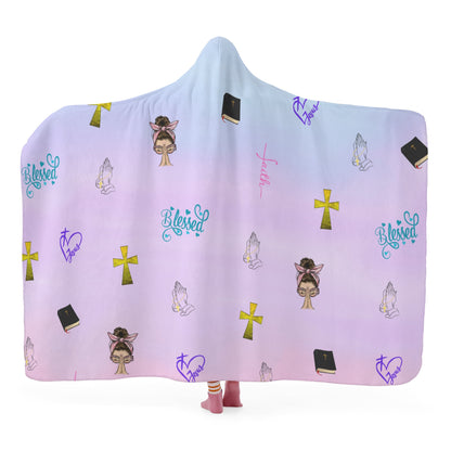 Faith Blessed Womens Hooded Blanket